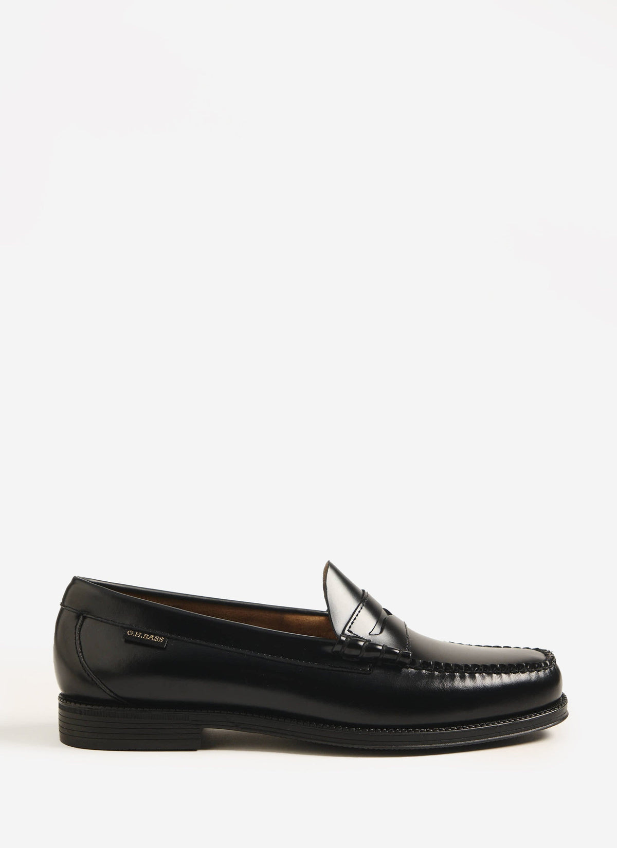 Men's G.H. Bass Weejuns Penny Loafers - Leather - Black | Percival