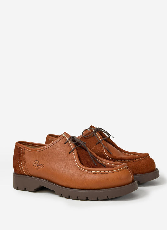 Kleman x Percival - Padror Patchwork Shoe - Cognac | Percival