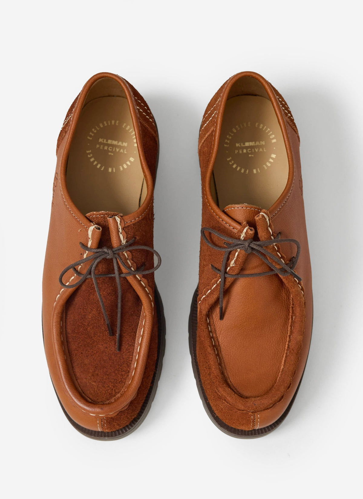 Kleman x Percival - Padror Patchwork Shoe - Cognac | Percival