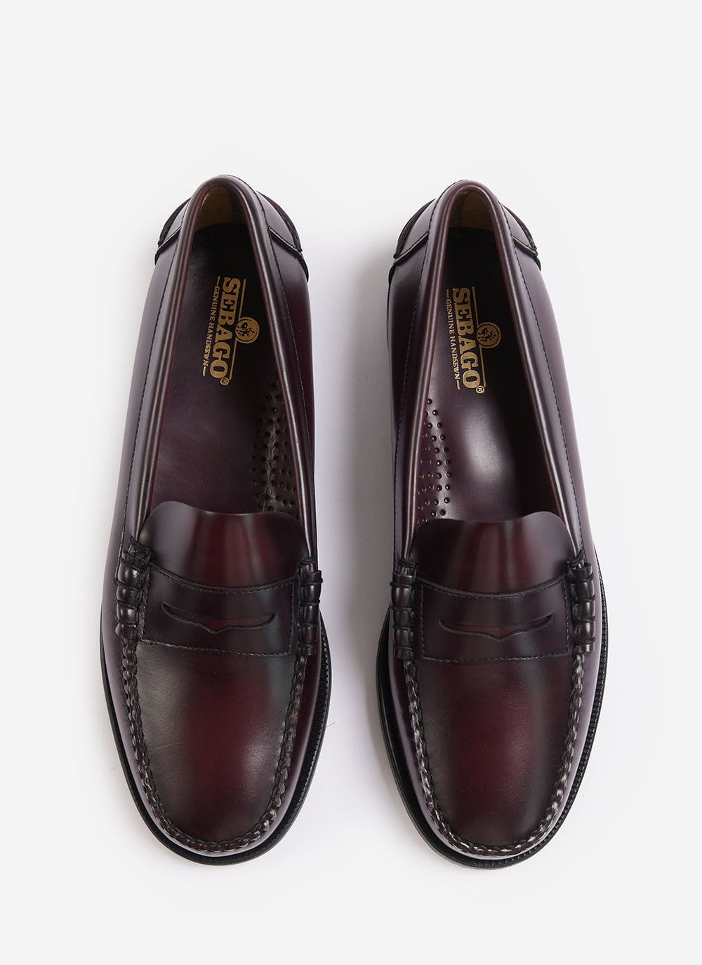 Men's Sebago Loafers - Classic Dan - 100% Leather - Burgundy Red | Percival