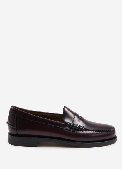 Men's Sebago Loafers - Classic Dan - 100% Leather - Burgundy Red | Percival