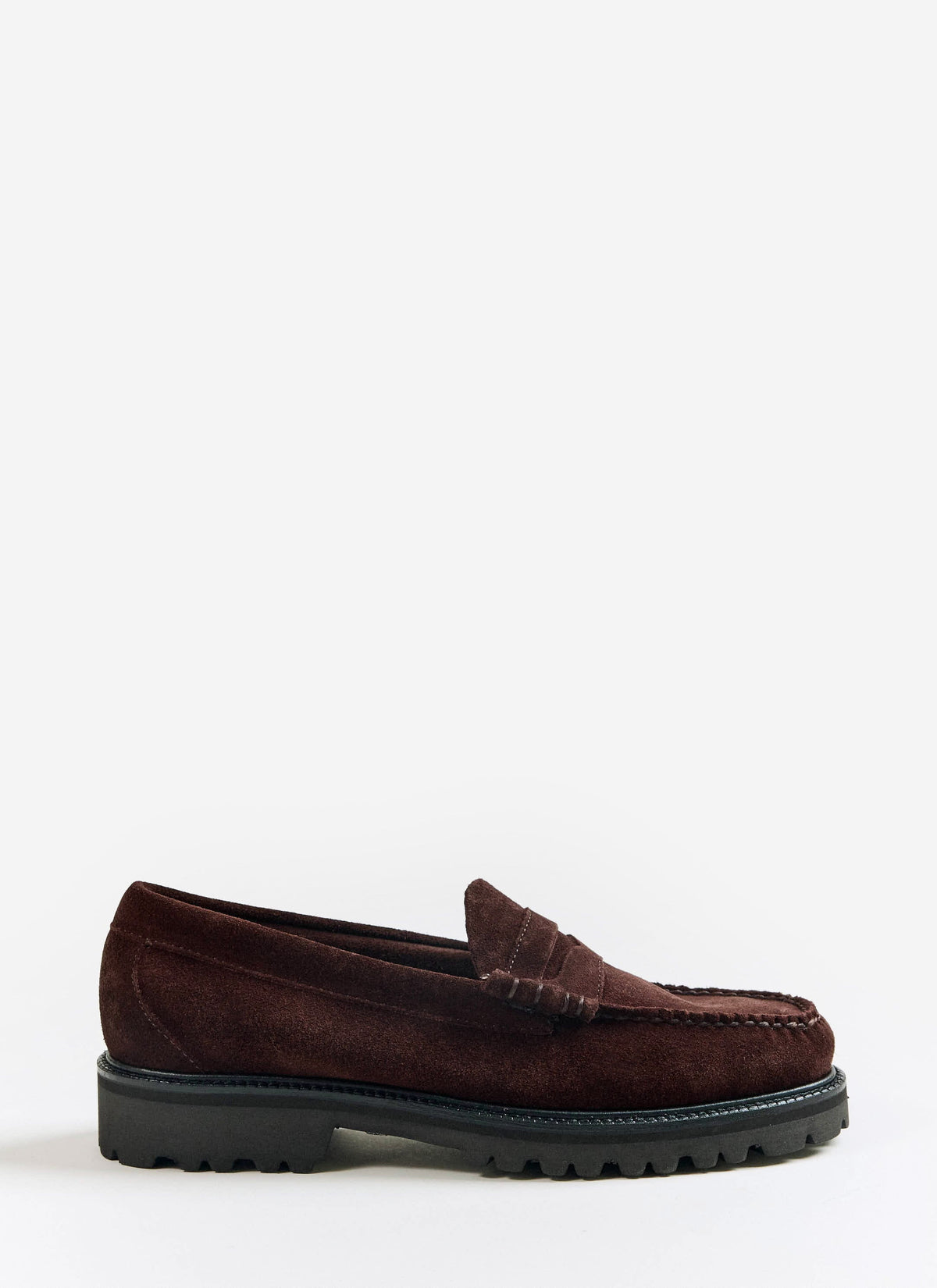 Men's Penny Loafers - G.H.Bass Weejun 90 Larson - Chocolate Suede | Percival