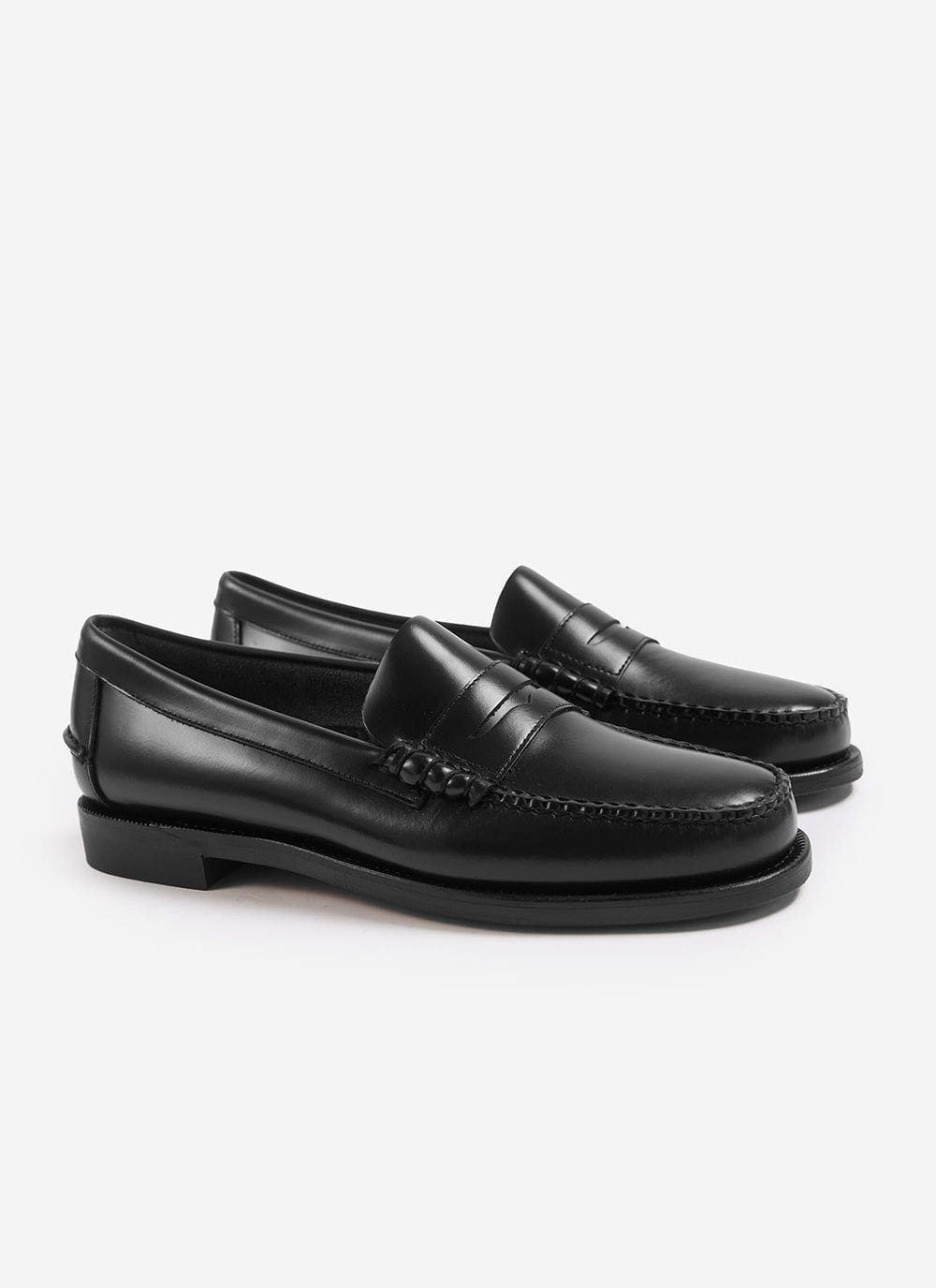 Men's Sebago Loafers - Classic Dan - 100% Leather - Black | Percival