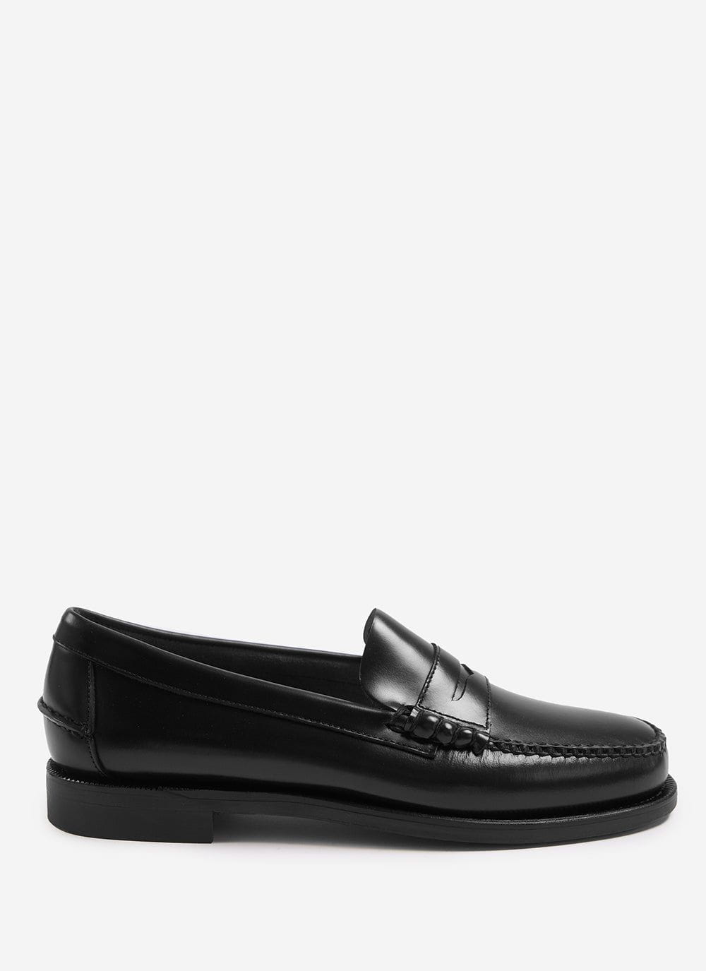 Men's Sebago Loafers - Classic Dan - 100% Leather - Black | Percival