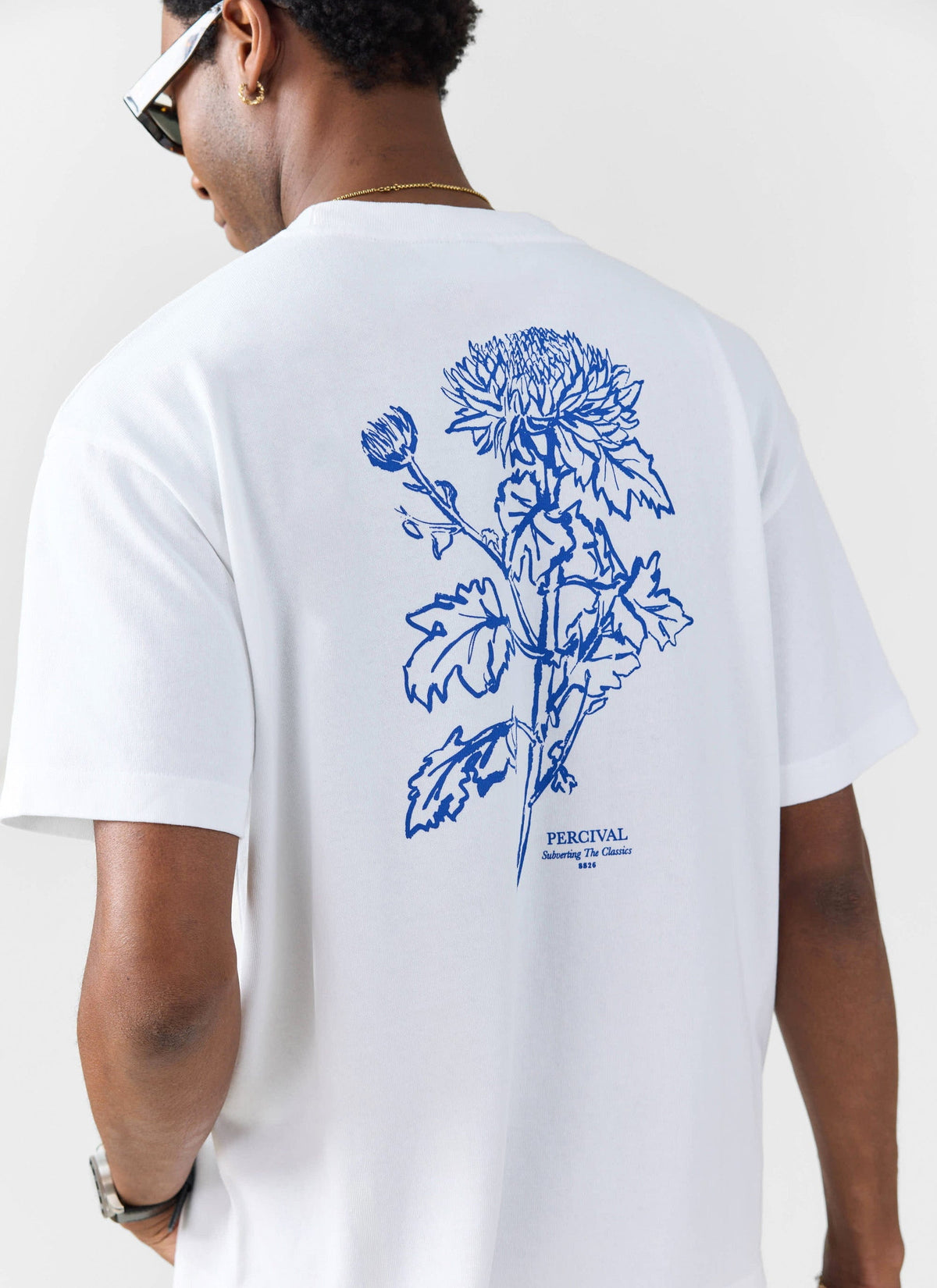 Smith Floral Oversized T Shirt - Organic Cotton - White | Percival