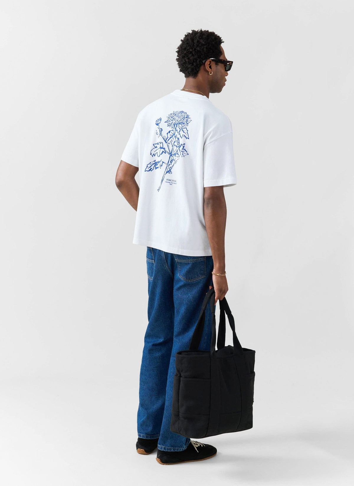 Smith Floral Oversized T Shirt - Organic Cotton - White | Percival