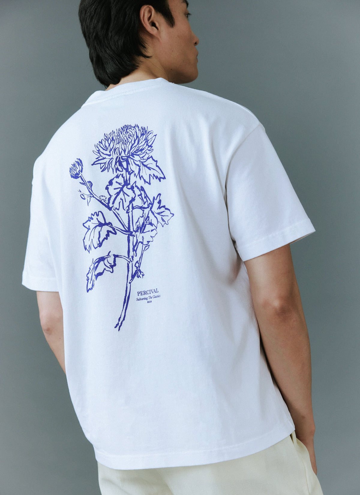 Smith Floral Oversized T Shirt - Organic Cotton - White | Percival