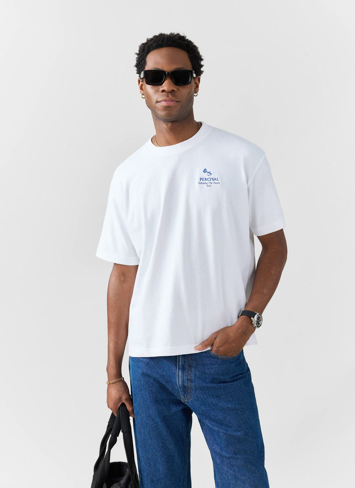 Smith Floral Oversized T Shirt - Organic Cotton - White | Percival