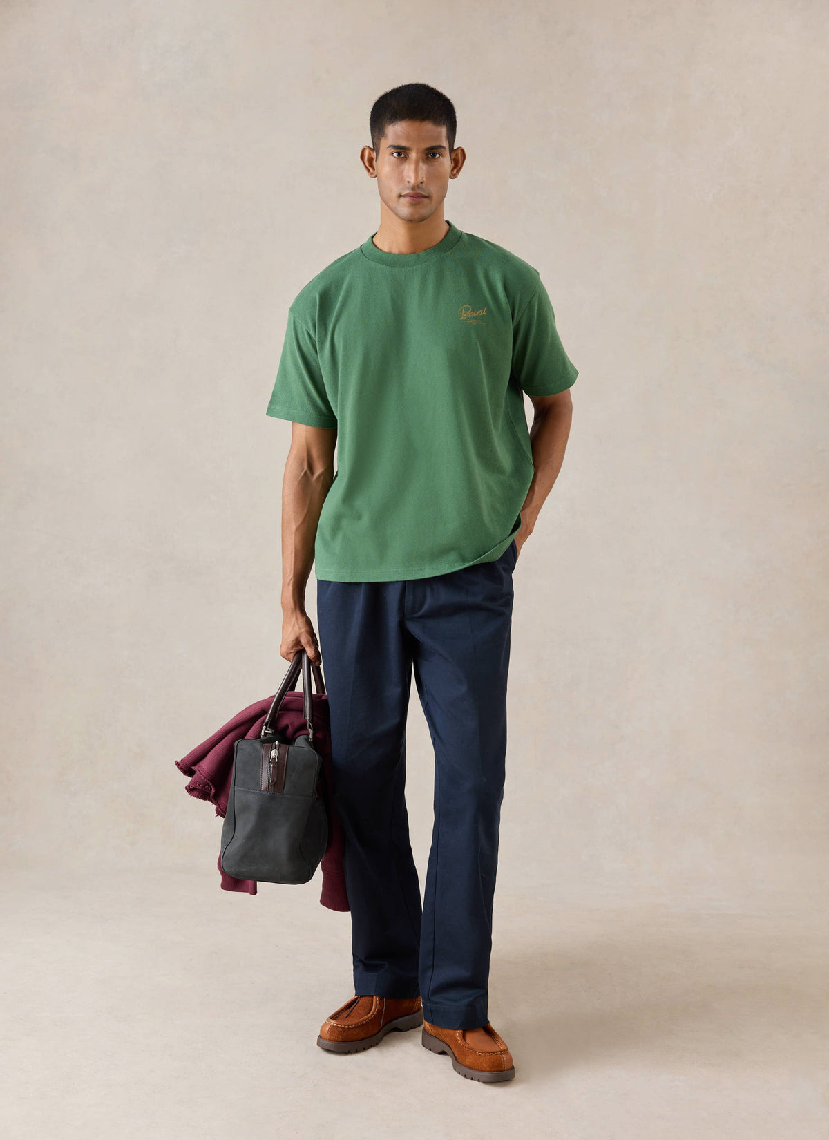 Marley Oversized T-Shirt - Forest Green - Organic Cotton | Percival