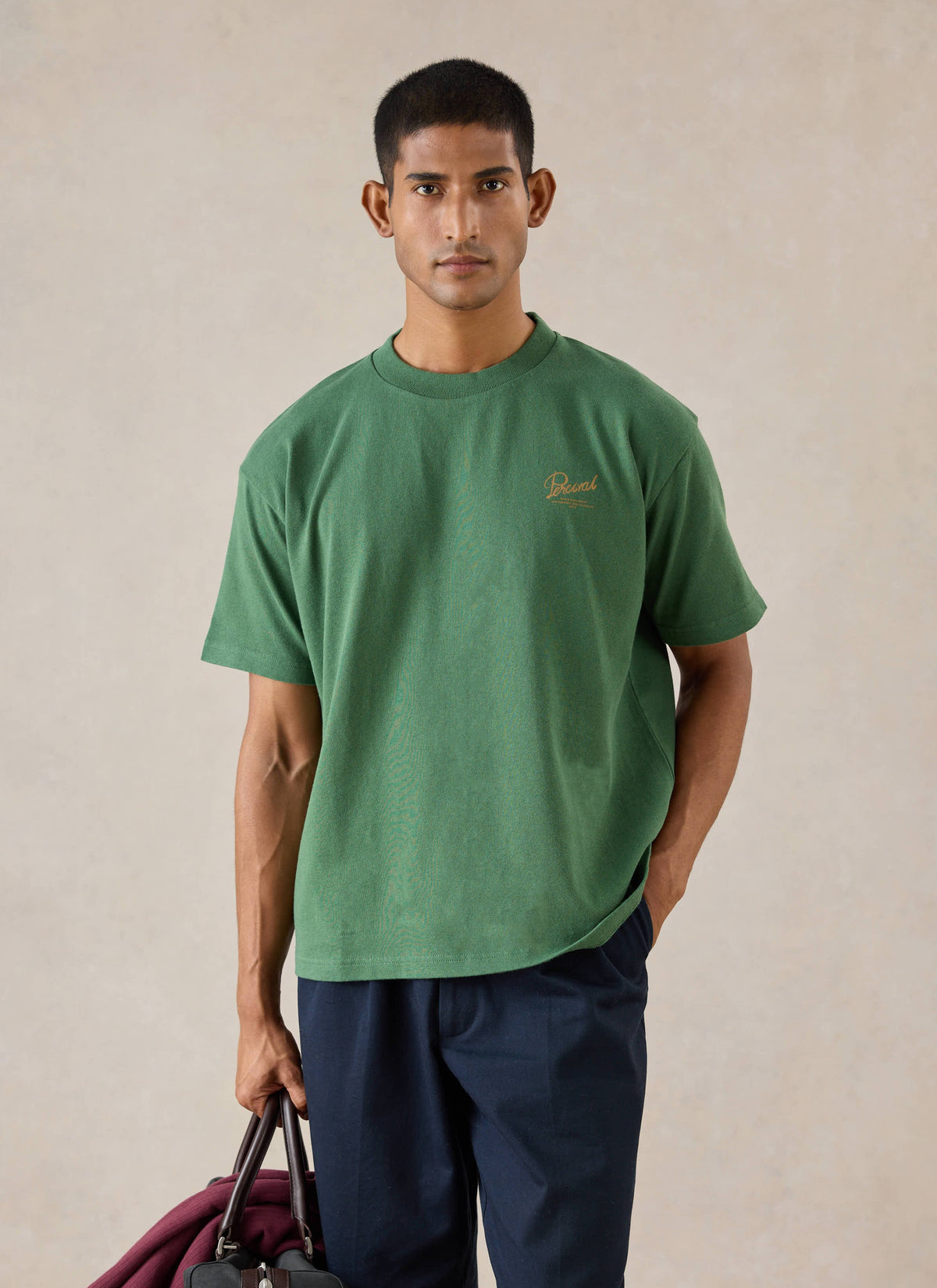 Marley Oversized T-Shirt - Forest Green - Organic Cotton | Percival