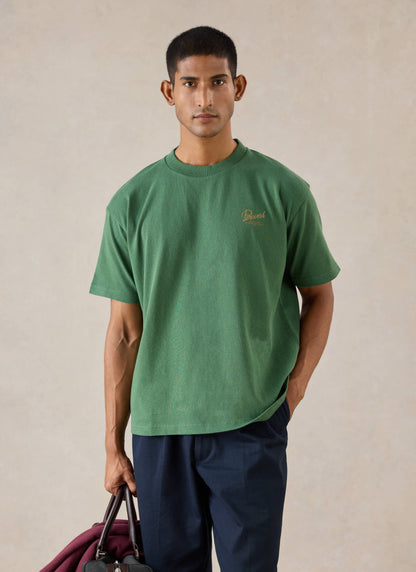 Marley Oversized T-Shirt - Forest Green - Organic Cotton | Percival
