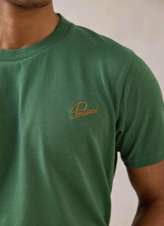 Men's Forest Script Embroidered T-Shirt - Organic Cotton | Percival