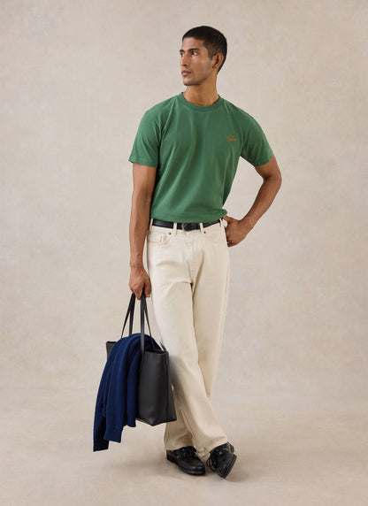 Men's Forest Script Embroidered T-Shirt - Organic Cotton | Percival