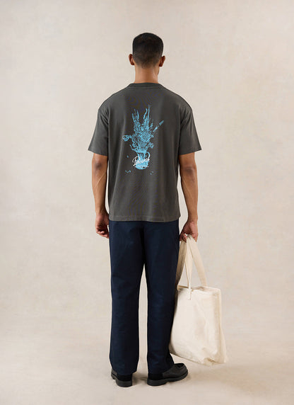 Dawson Oversized T-Shirt - Charcoal Organic Cotton | Percival