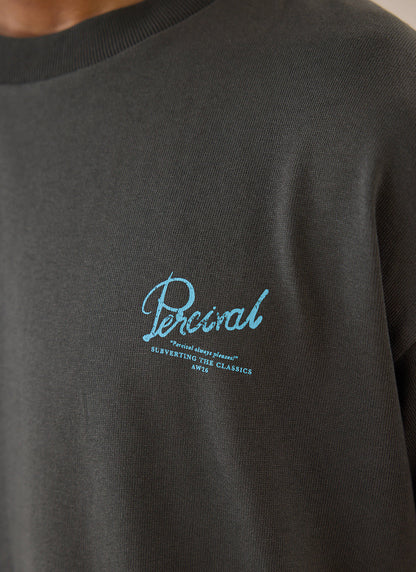 Dawson Oversized T-Shirt - Charcoal Organic Cotton | Percival