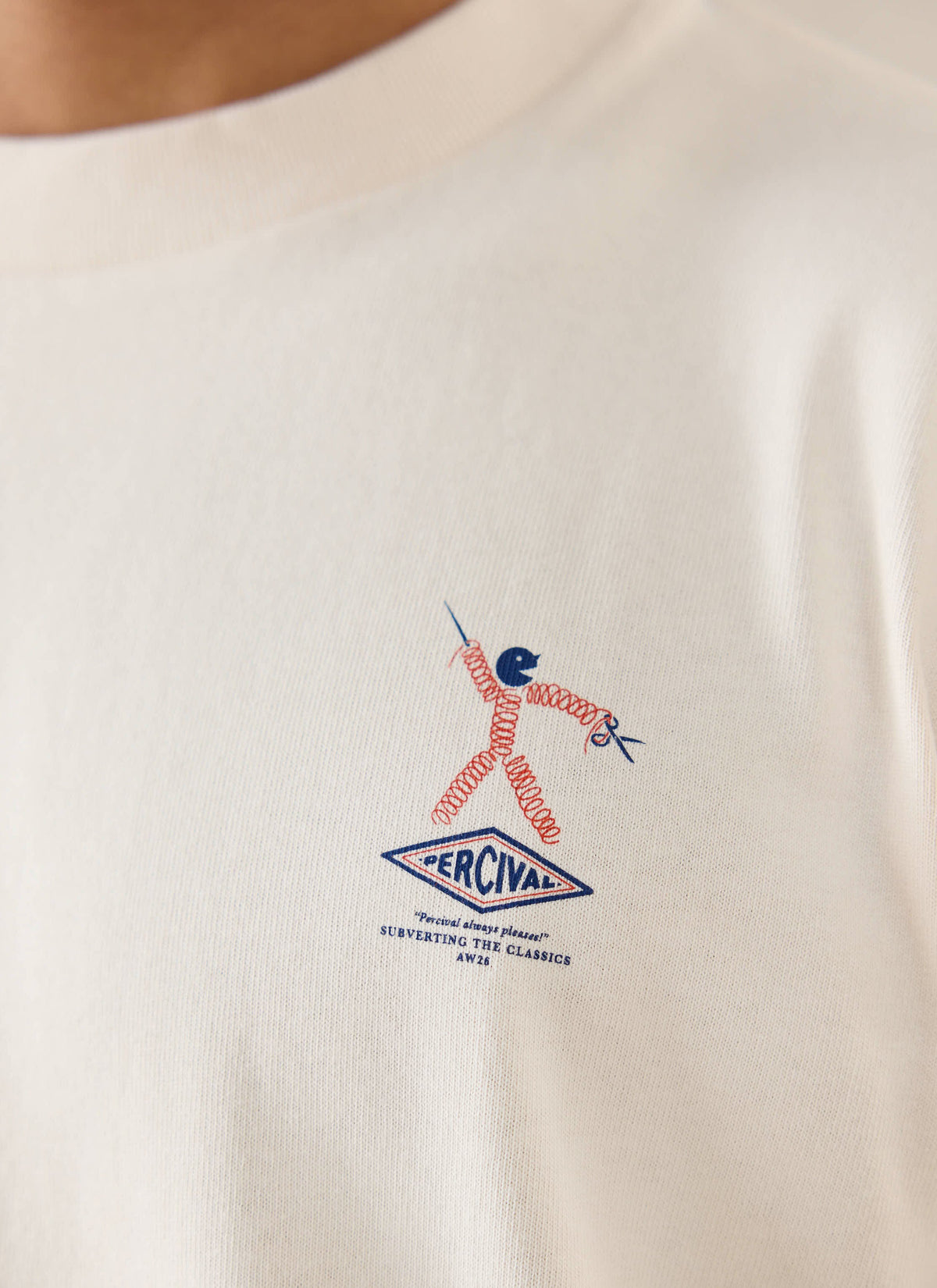 Men's Oversized Graphic T Shirt - Kingston - Cotton - Cream | Percival