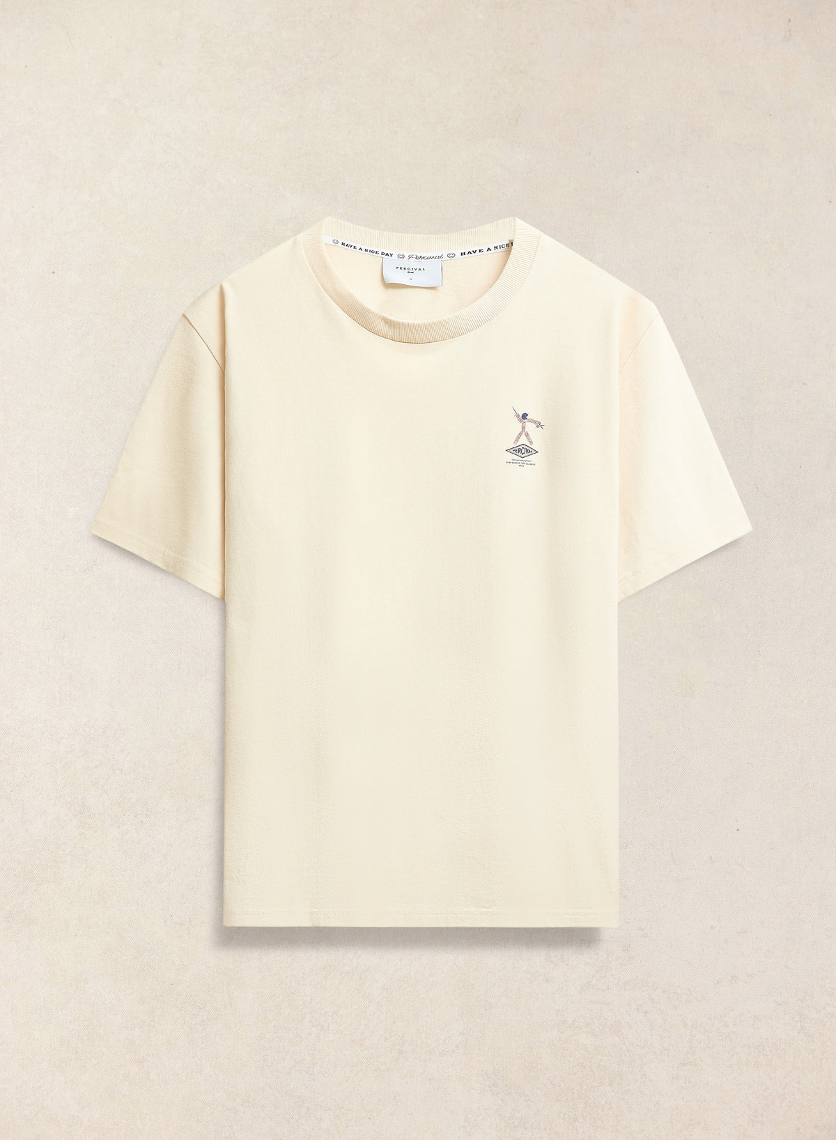 Men's Oversized Graphic T Shirt - Kingston - Cotton - Cream | Percival