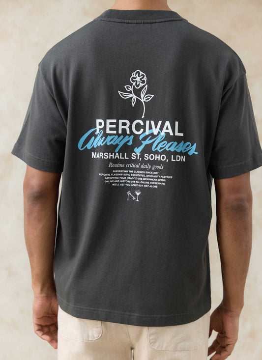 Men's Oversized T-Shirt: Otto - Cotton - Charcoal | Percival