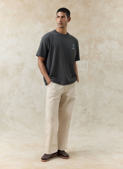 Men's Oversized T-Shirt: Otto - Cotton - Charcoal | Percival