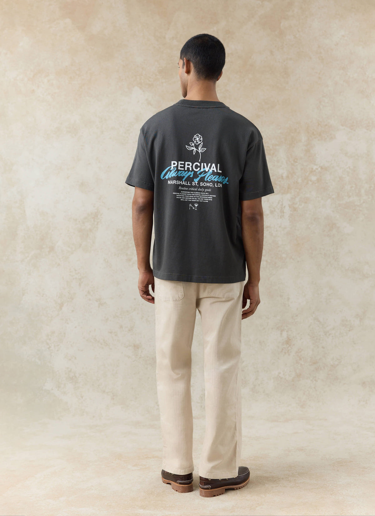 Men's Oversized T-Shirt: Otto - Cotton - Charcoal | Percival