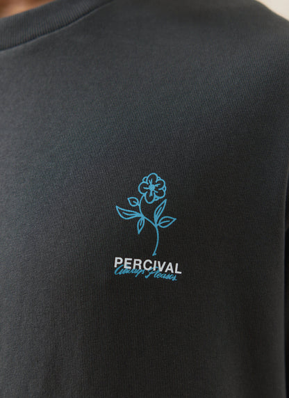 Men's Oversized T-Shirt: Otto - Cotton - Charcoal | Percival
