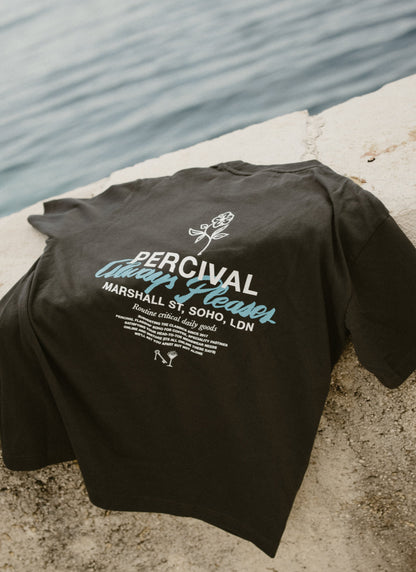 Men's Oversized T-Shirt: Otto - Cotton - Charcoal | Percival