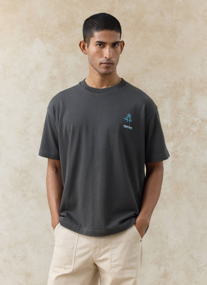 Men's Oversized T-Shirt: Otto - Cotton - Charcoal | Percival