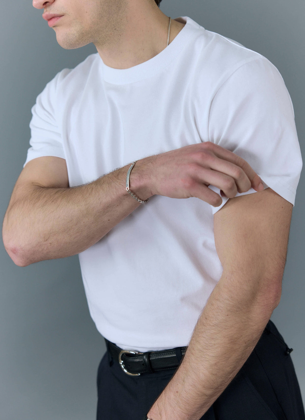 Men's Plain White T Shirt - Regular Fit - Cotton | Percival
