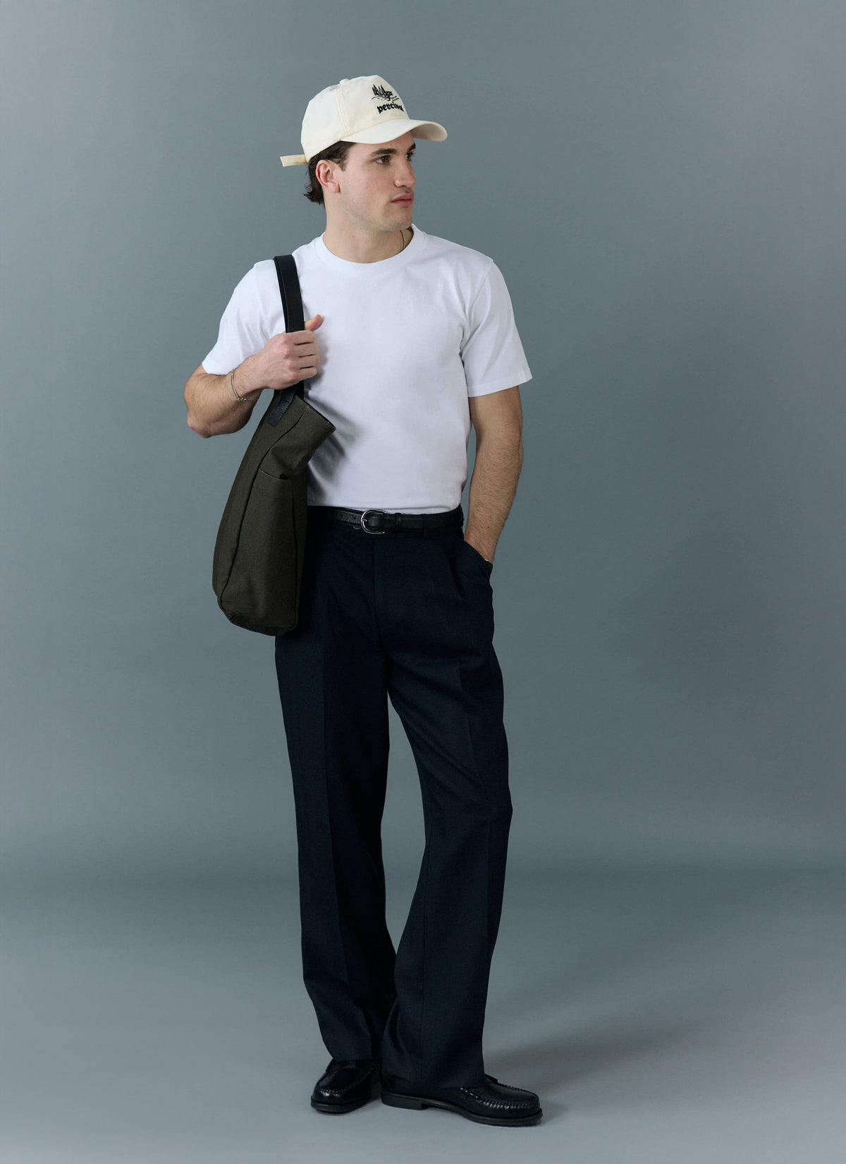 Men's Plain White T Shirt - Regular Fit - Cotton | Percival