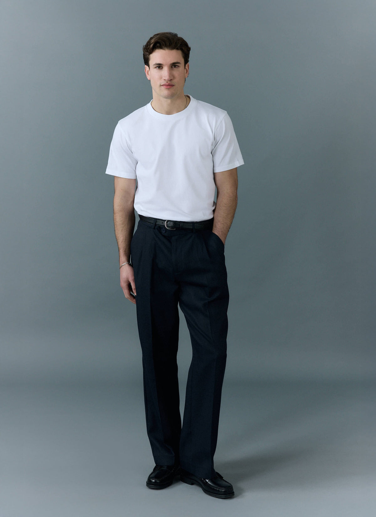 Men's Plain White T Shirt - Regular Fit - Cotton | Percival