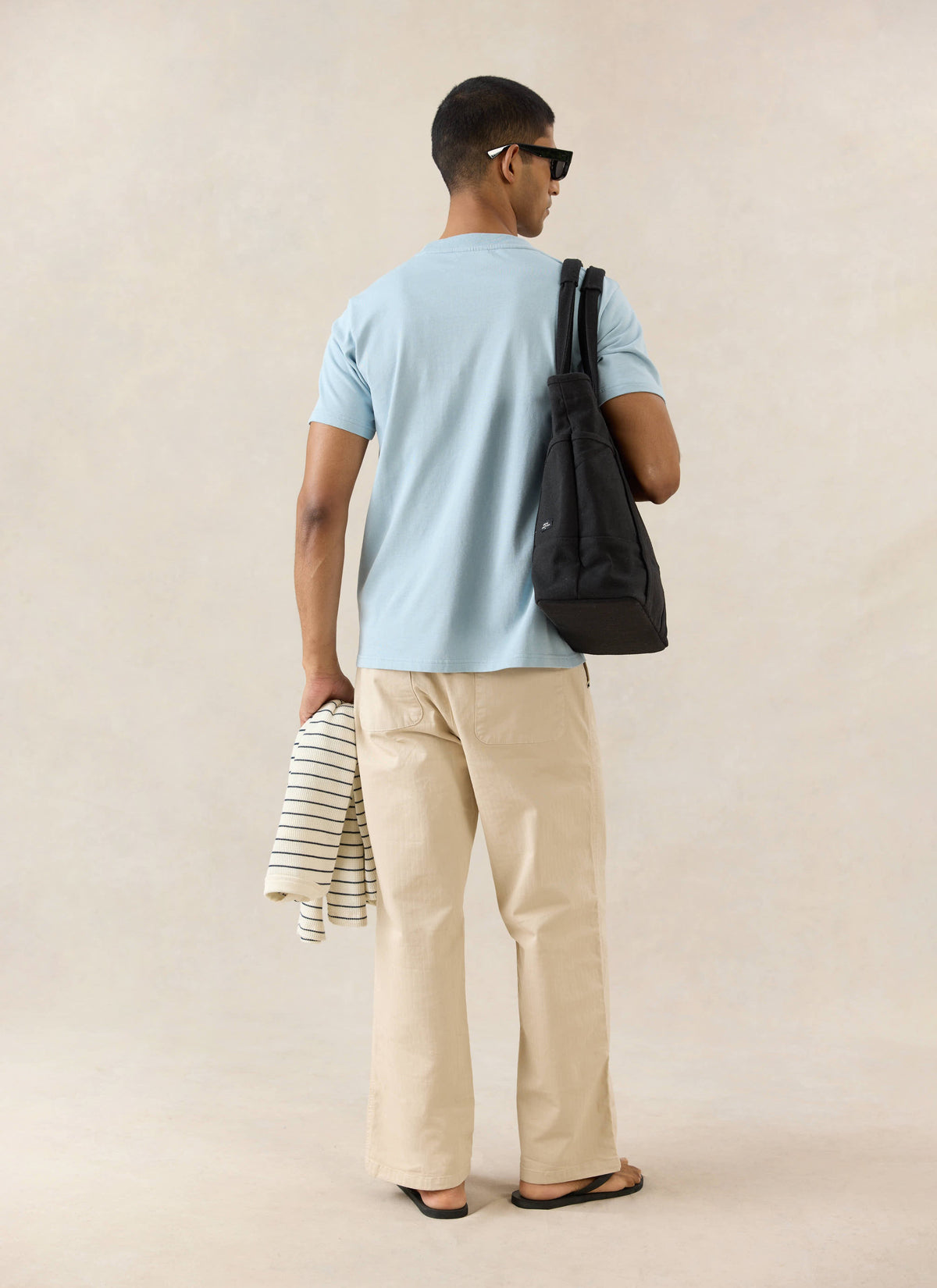 Men's Embroidered T-Shirt - Organic Cotton - Light Blue | Percival