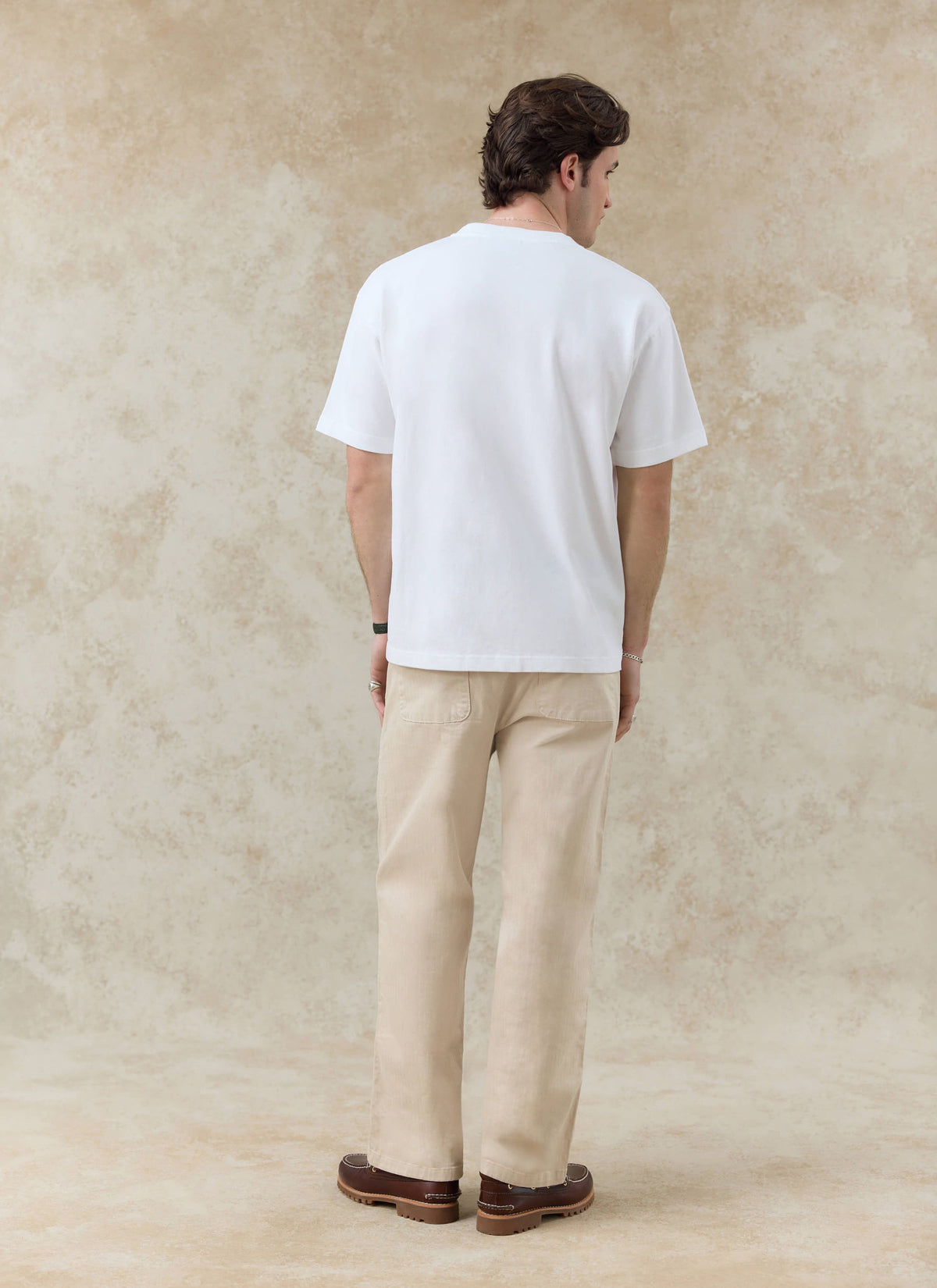 Men's White Embroidered T Shirt - Robinson - Cotton | Percival