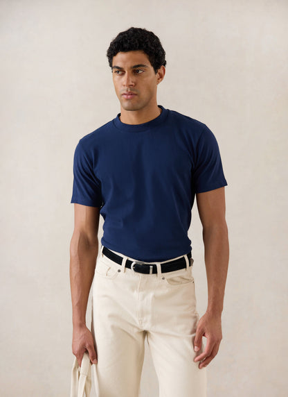 Men's Navy Regular Fit T-Shirt - Organic Cotton | Percival