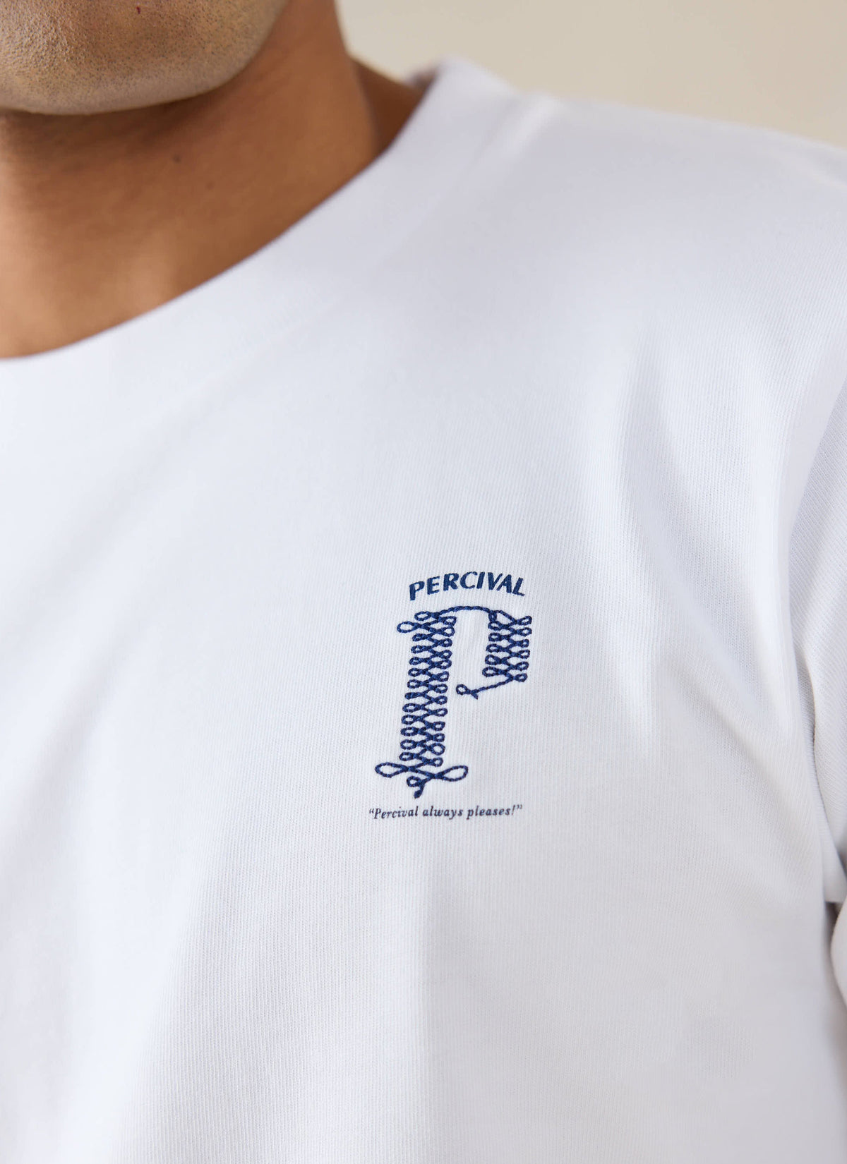 Men's Graphic White T Shirt - Cyril - Organic Cotton | Percival