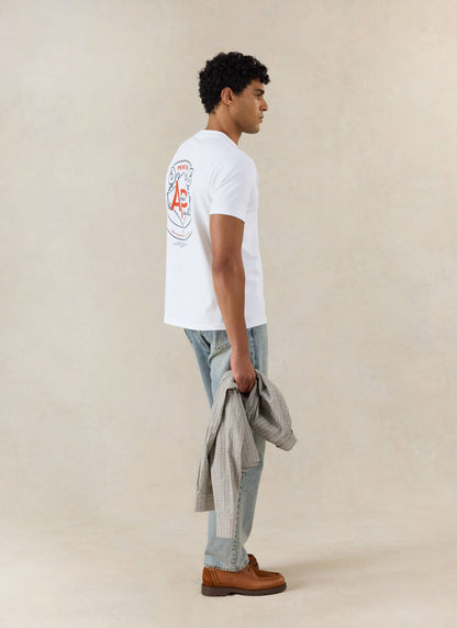 Men's Graphic White T Shirt - Cyril - Organic Cotton | Percival