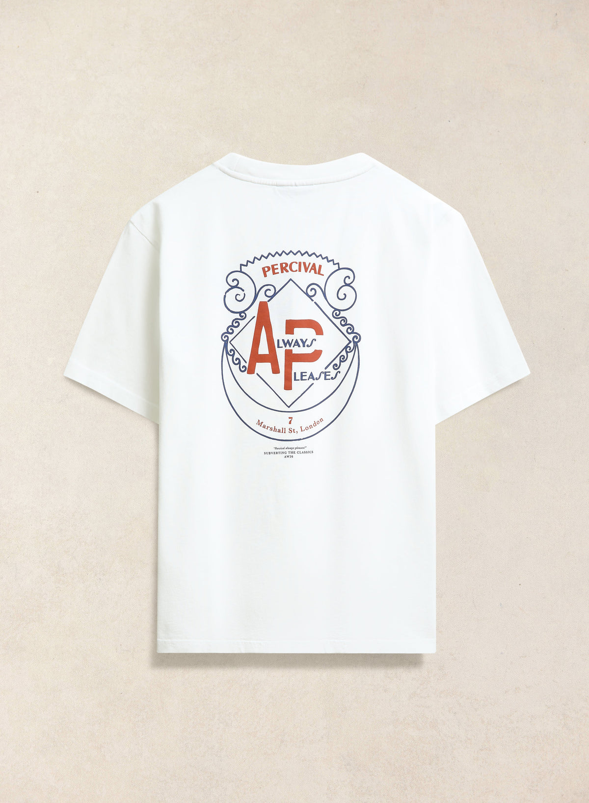 Men's Graphic White T Shirt - Cyril - Organic Cotton | Percival