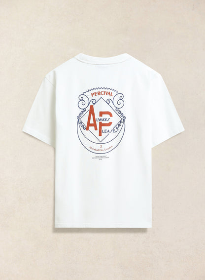 Men's Graphic White T Shirt - Cyril - Organic Cotton | Percival
