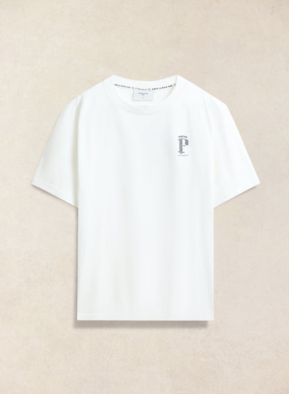 Men's Graphic White T Shirt - Cyril - Organic Cotton | Percival