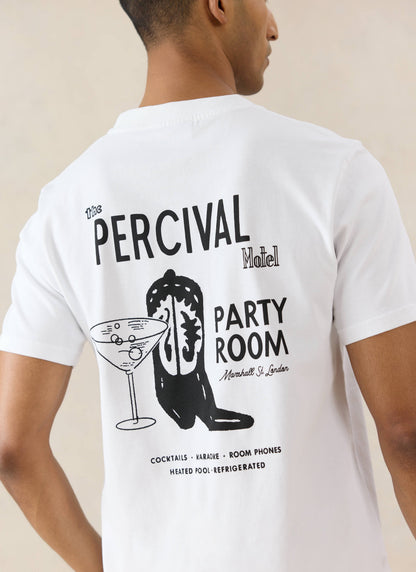 Men's Cowboy Boot T-Shirt - 100% Organic Cotton - White | Percival