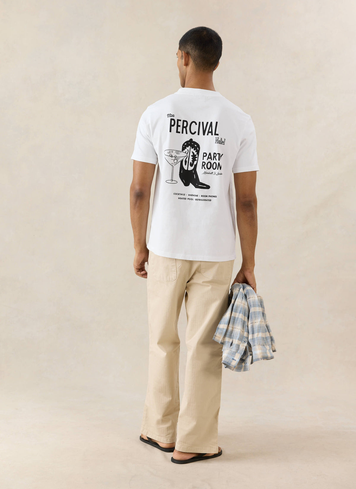 Men's Cowboy Boot T-Shirt - 100% Organic Cotton - White | Percival