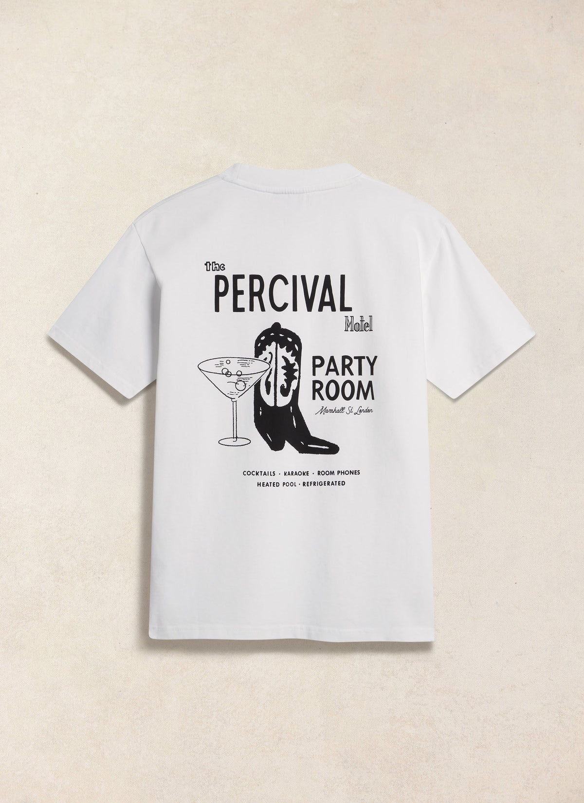 Men's Cowboy Boot T-Shirt - 100% Organic Cotton - White | Percival