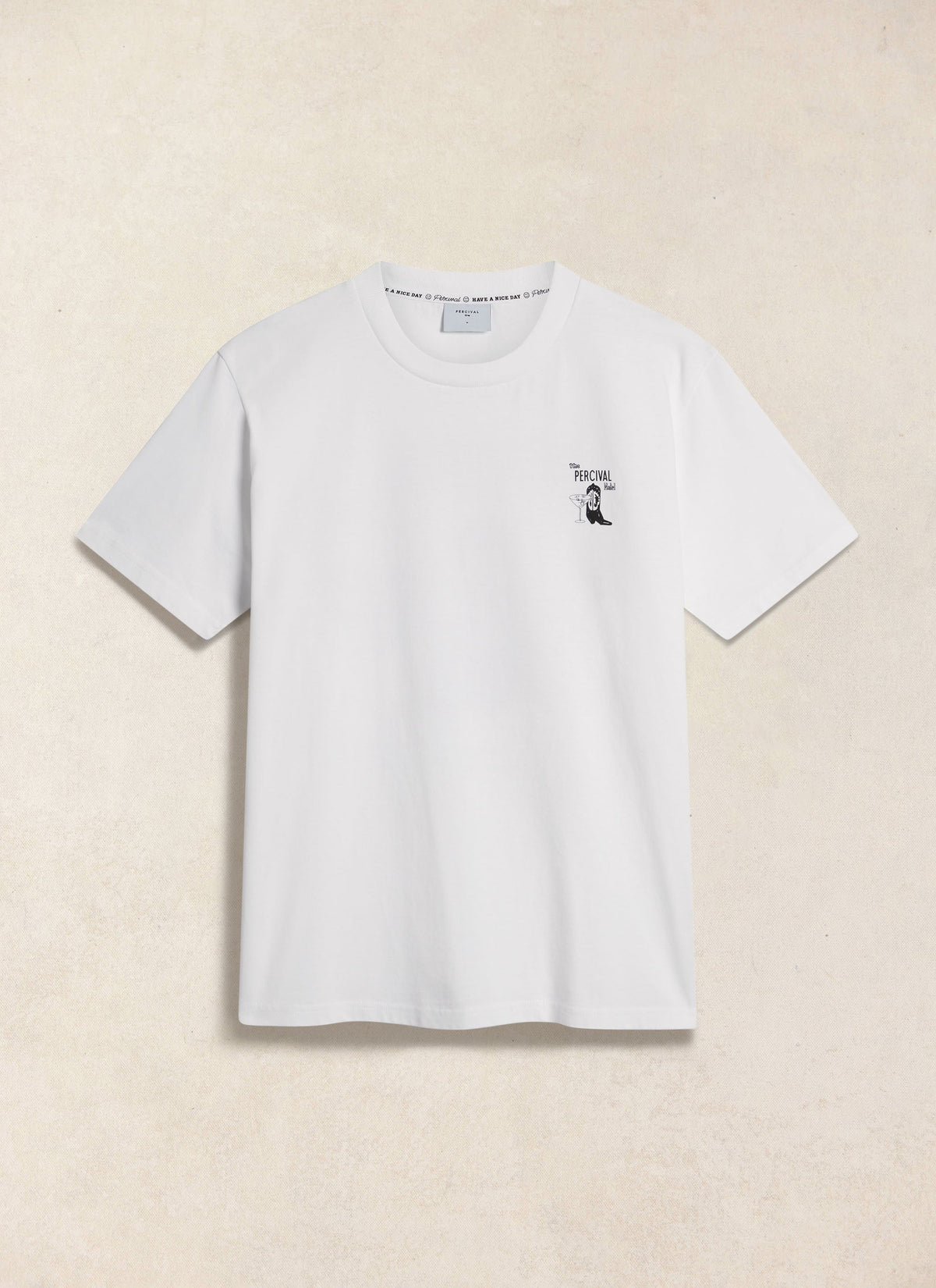Men's Cowboy Boot T-Shirt - 100% Organic Cotton - White | Percival