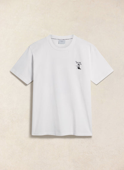 Men's Cowboy Boot T-Shirt - 100% Organic Cotton - White | Percival