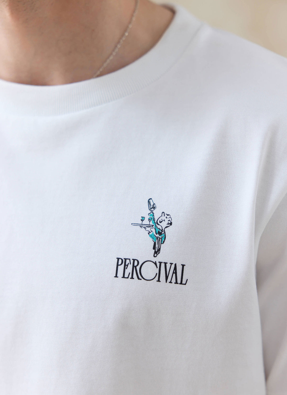 Men's Graphic White T Shirt - Walker - Cotton | Percival