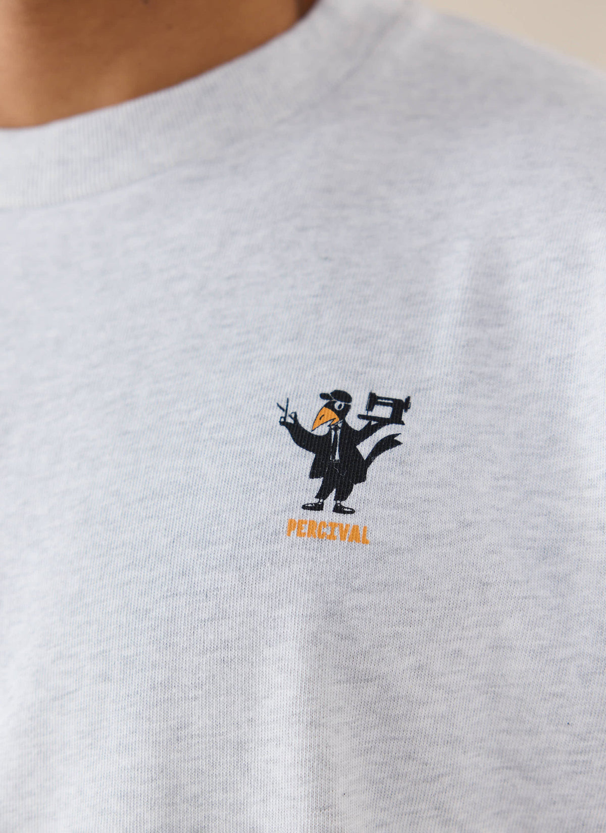 Men's Oversized Graphic T Shirt - Atticus - Cotton - Grey | Percival