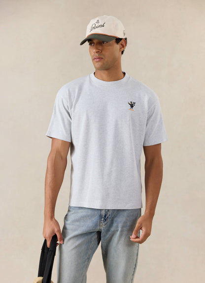 Men's Oversized Graphic T Shirt - Atticus - Cotton - Grey | Percival