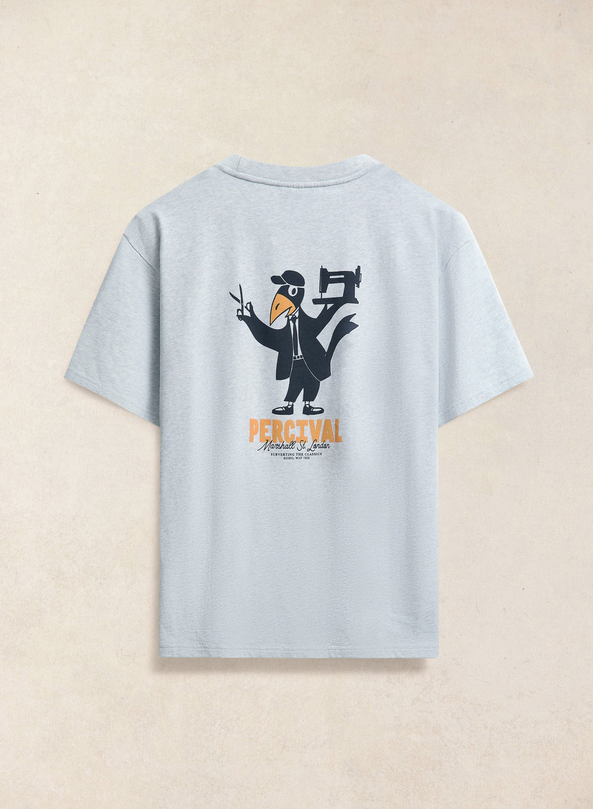 Men's Oversized Graphic T Shirt - Atticus - Cotton - Grey | Percival