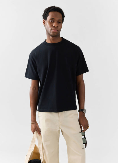 Men's Oversized Cotton T Shirts - 3 Pack - Black | Percival