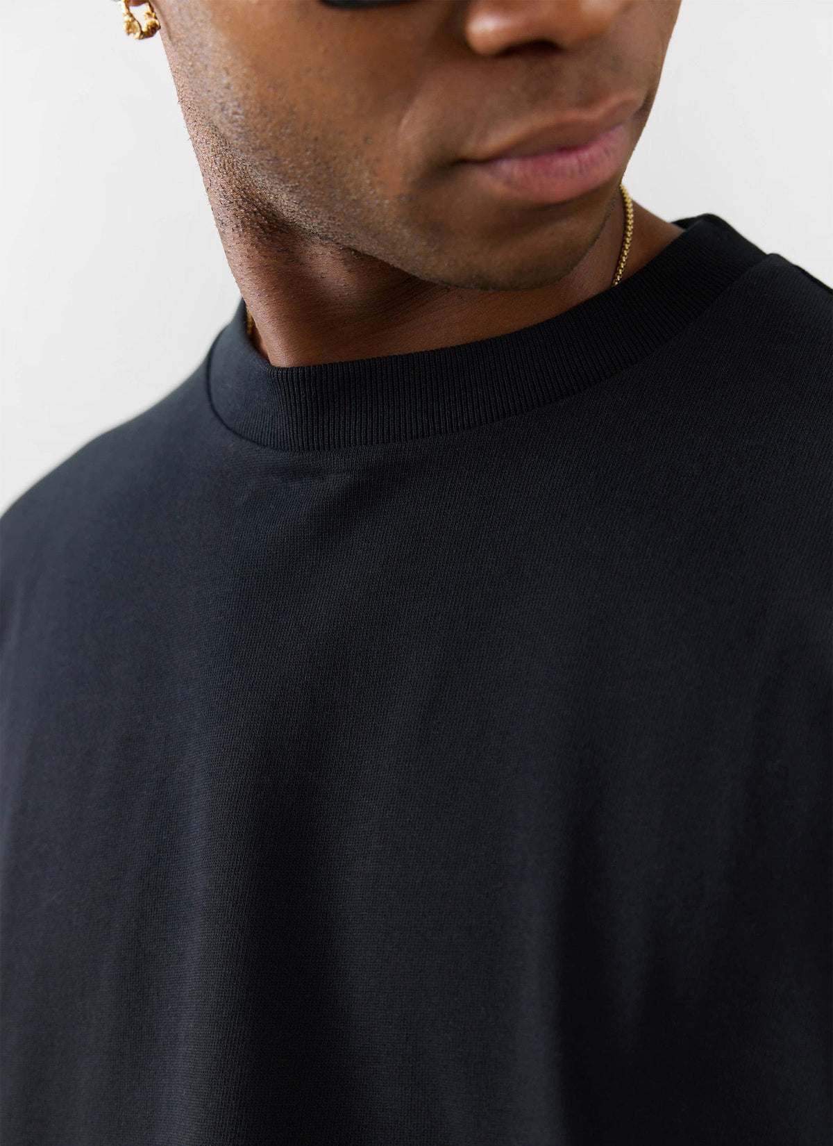 Men's Oversized Cotton T Shirts - 3 Pack - Black | Percival