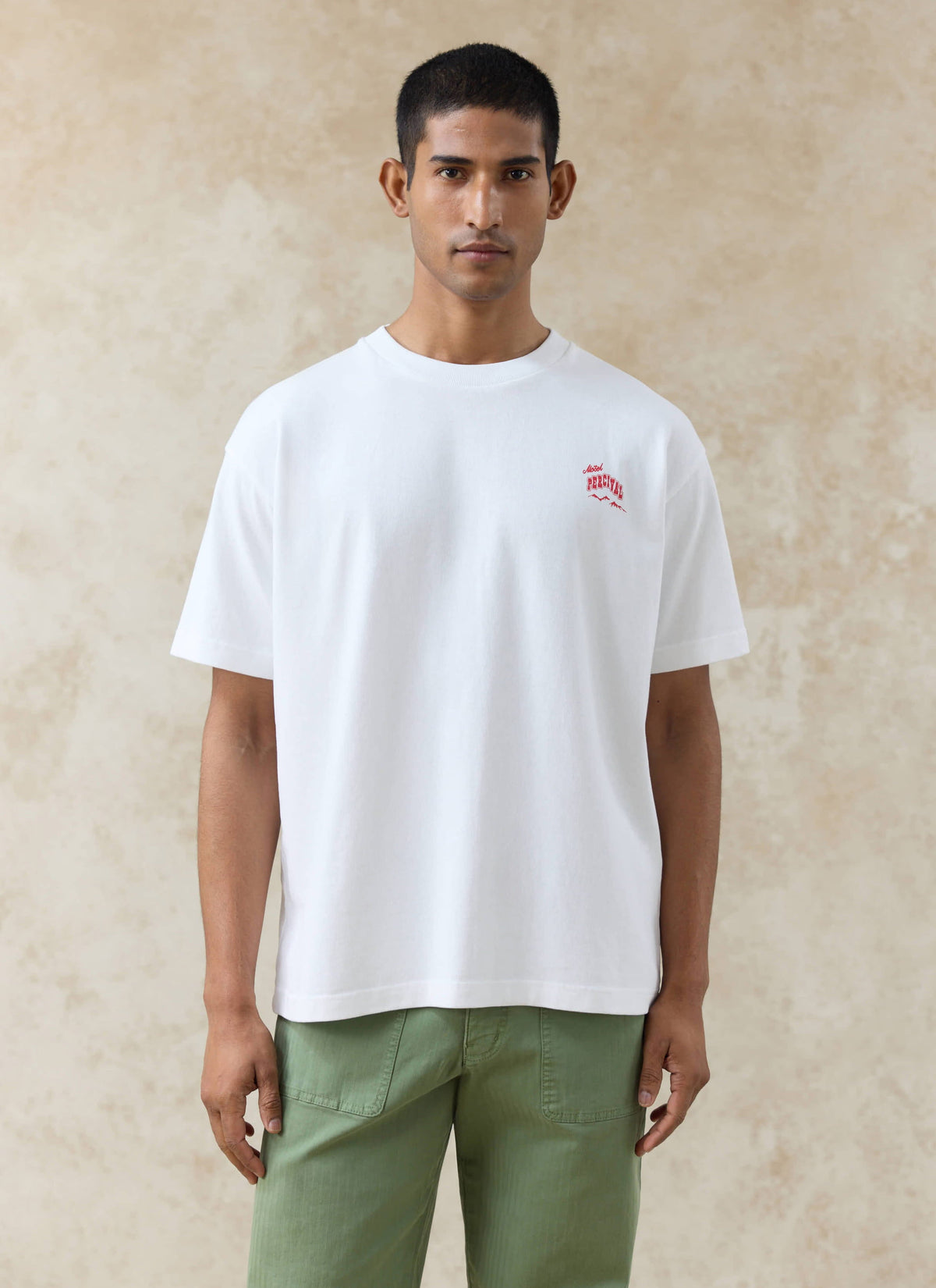 Men's Oversized T-Shirt: Dexter - Organic Cotton - White | Percival